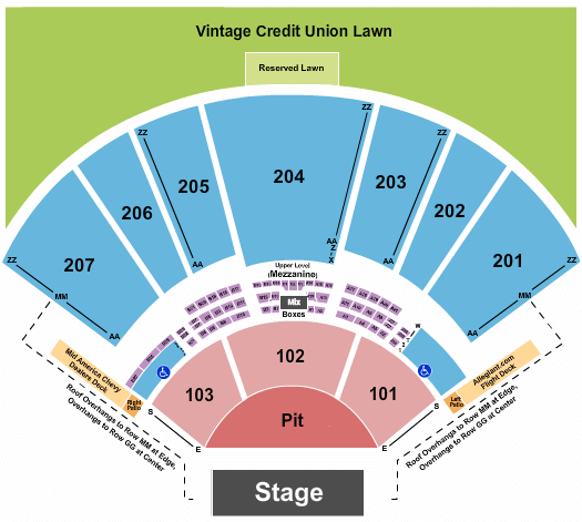 Hollywood Casino Amphitheatre Hardy Seating Chart